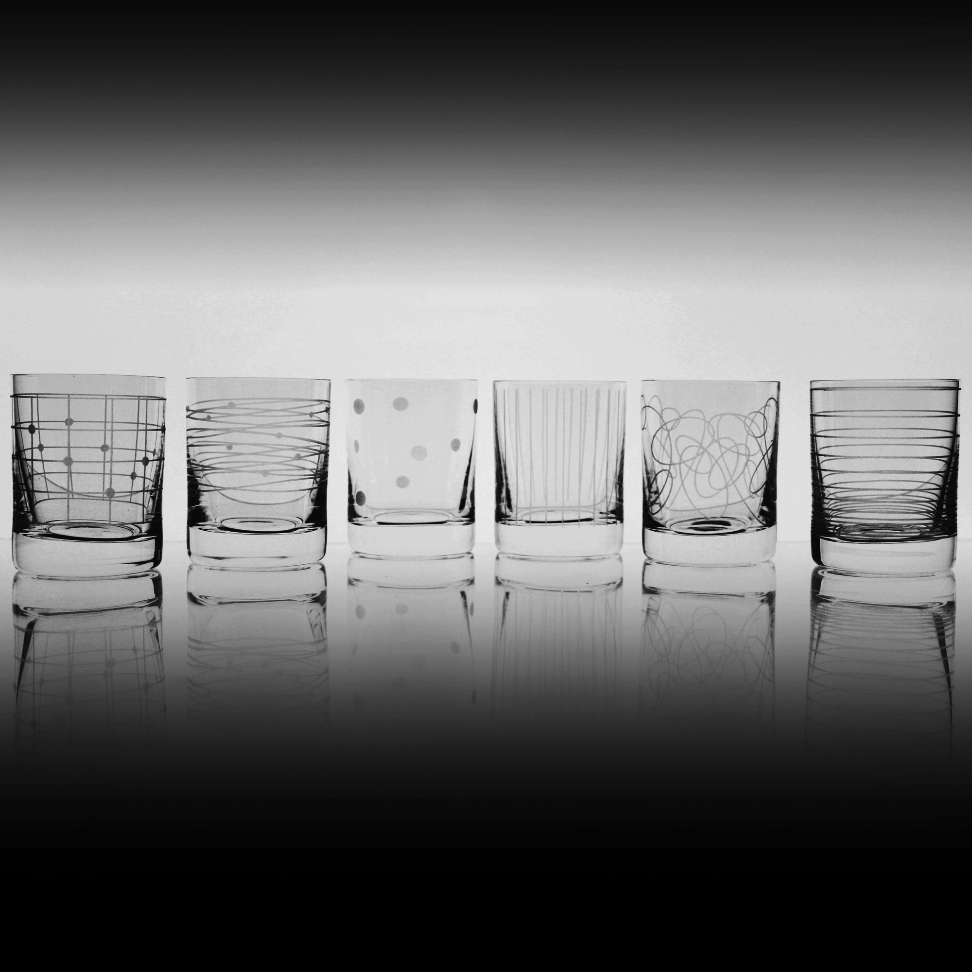 6 Schnapsgläser moderne Motive 60 ml