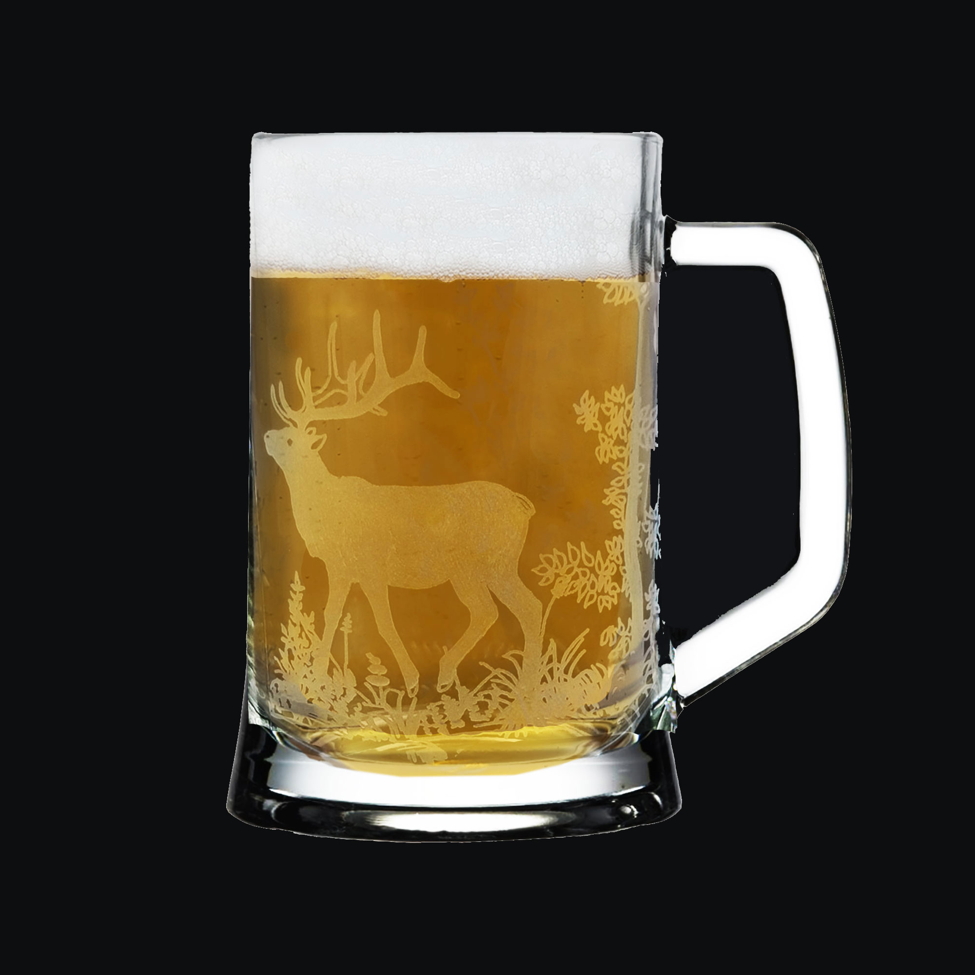 Bierglas mit Gravur Hirsch Pub