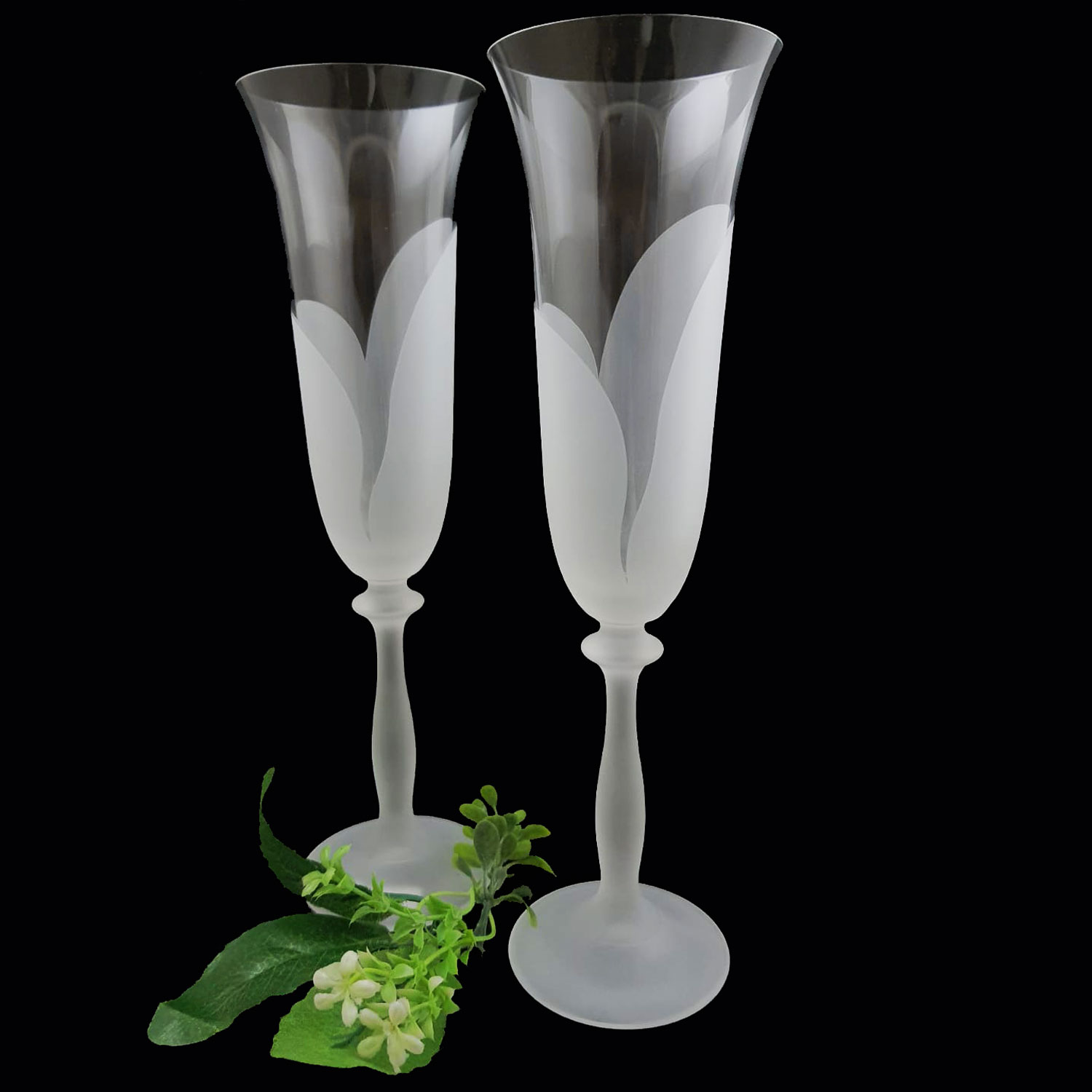 2 Hochzeitsgläser Weiß