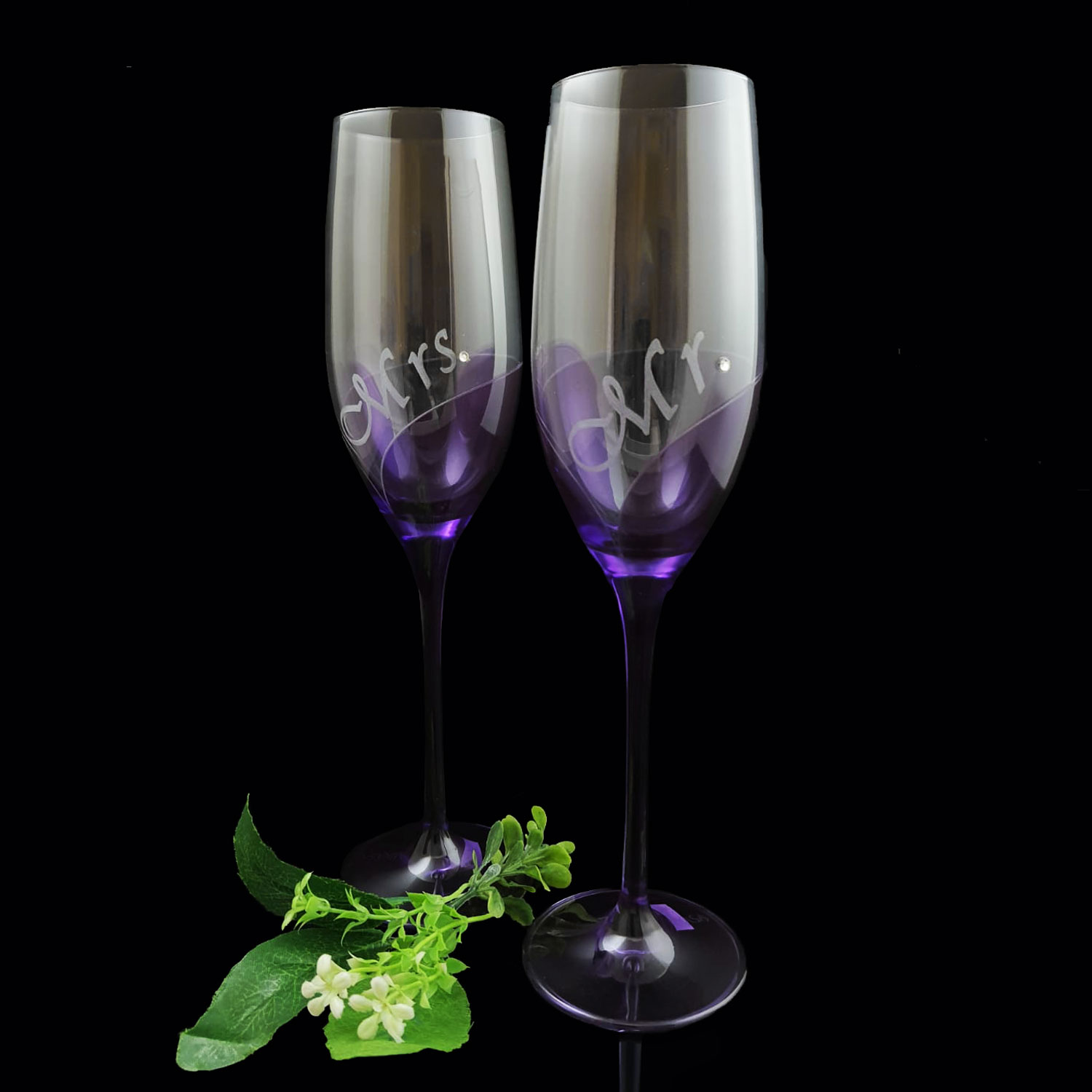 2 Hochzeitsgläser Mr.& Mrs.