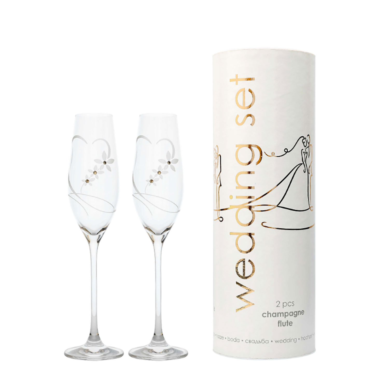 Romantische Sektgläser "Ewige Liebe" – Hochzeitsgeschenk-Set